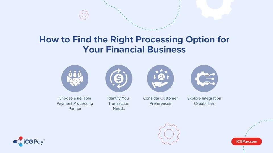 Payment processing option